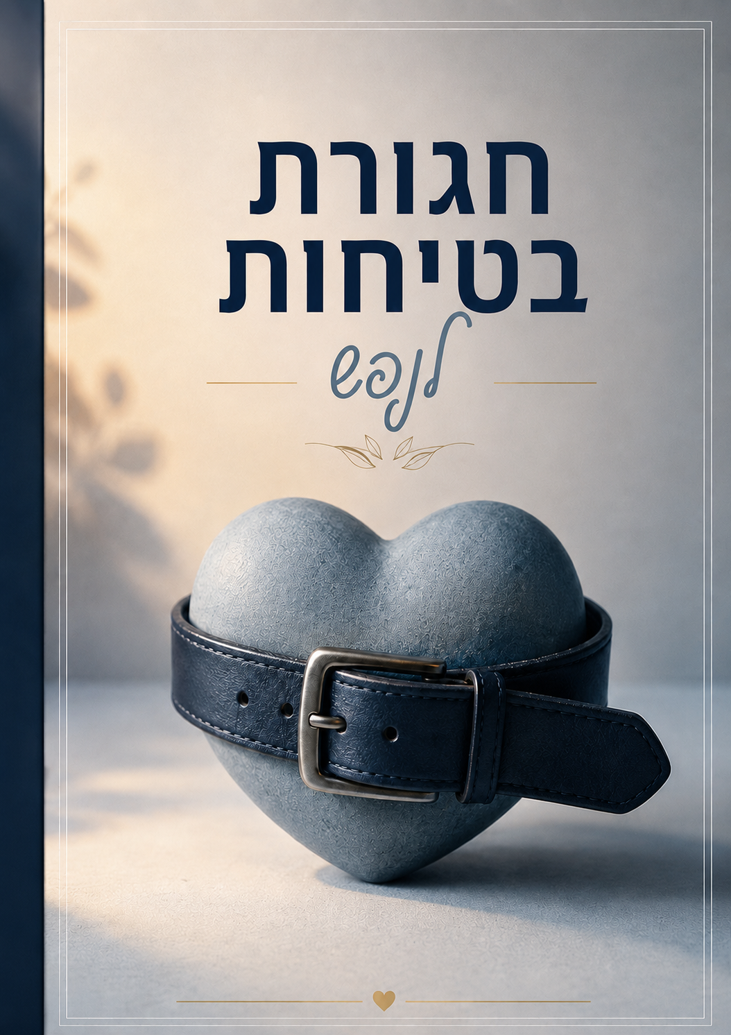 כרזה של חגורת בטיחות לנפש עם לב וחגורה